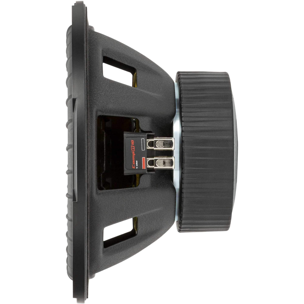 KICKER steel basket provides full-coverage protection for the woofer