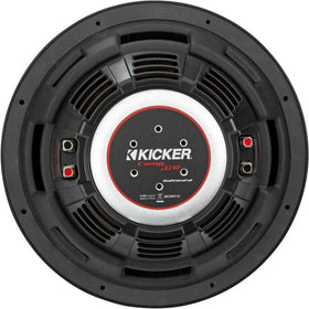 KICKER 48CWRT122 cone detail showing robust woofer construction for deep bass.