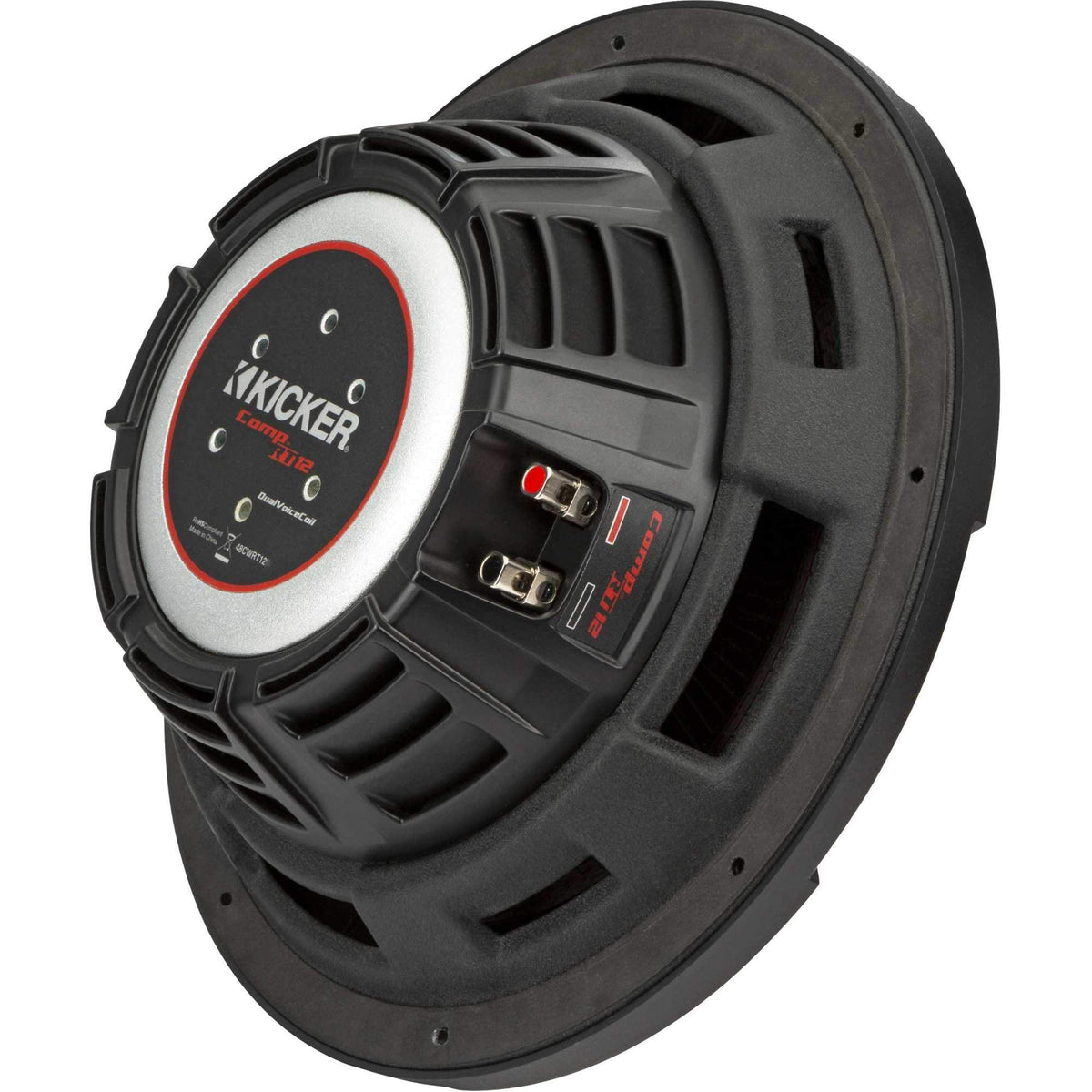 KICKER 48CWRT122 dual voice coil for flexible wiring options.