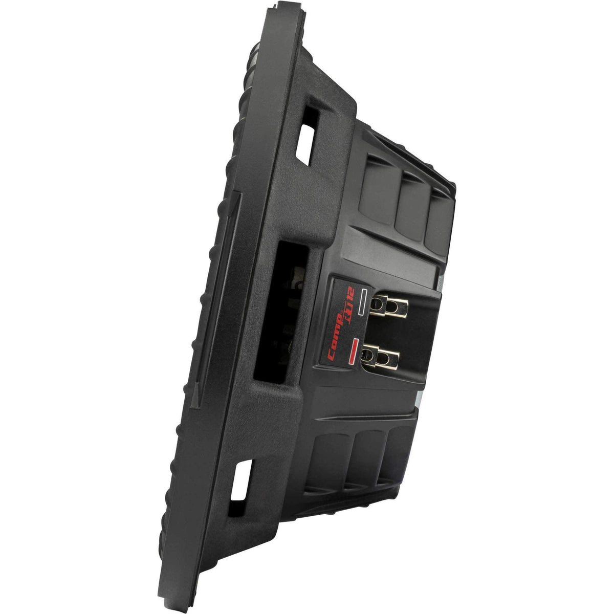 KICKER 48CWRT122 terminal assembly with dual-voice-coil wiring options.