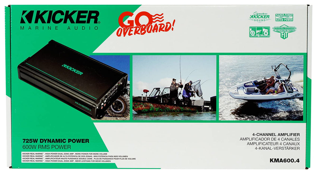 KICKER 48KMA6004 compact dimensions for marine installs