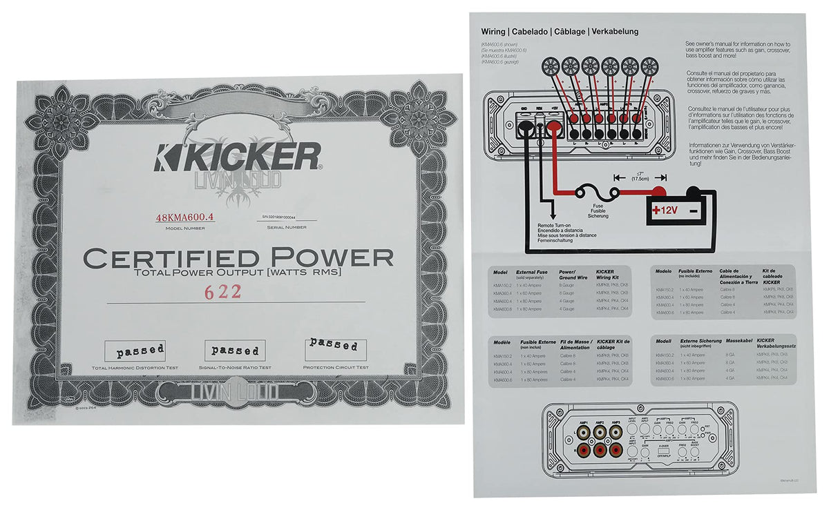 KICKER 48KMA6004 included stainless hardware close-up