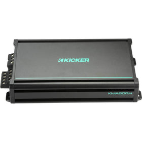 KICKER 48KMA6004 side profile highlighting its slim footprint for easy mounting.