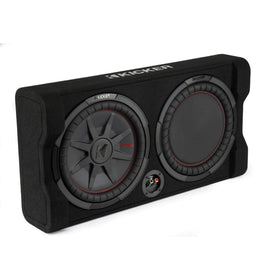 KICKER 48TRTP122 12-inch subwoofer compact design blends with your car interior for stealth bass.