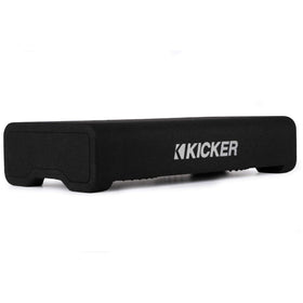 KICKER 48TRTP122 easy cargo-area mounting fits compact spaces without bulky aftermarket boxes.