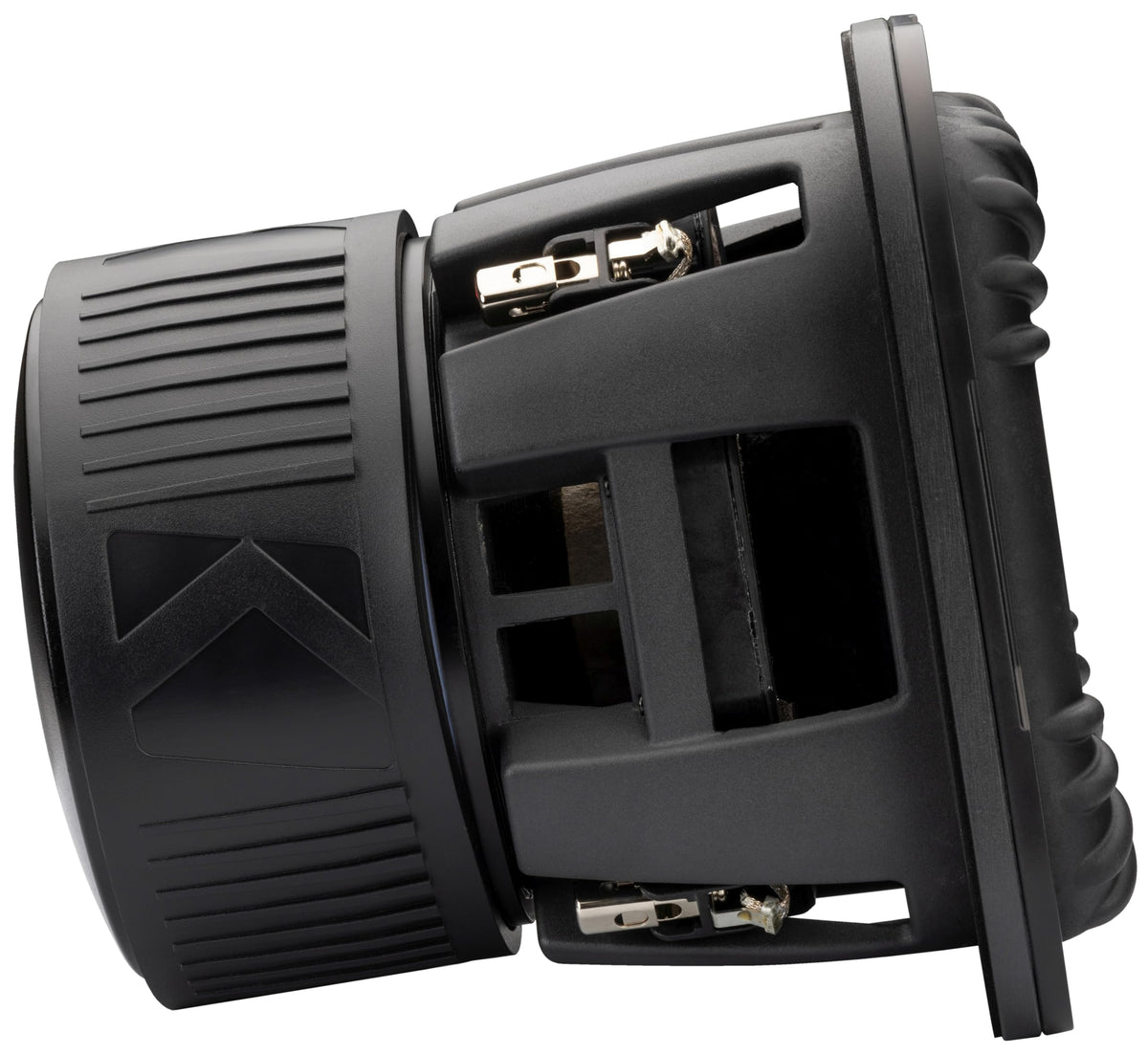 KICKER 49L7X82 SoloX L7X subwoofer installation-ready for custom builds.