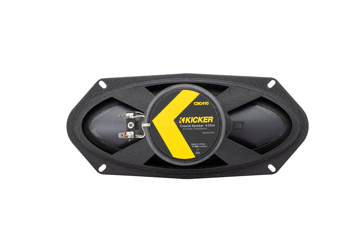 KICKER installed in car door for a seamless drop-in upgrade