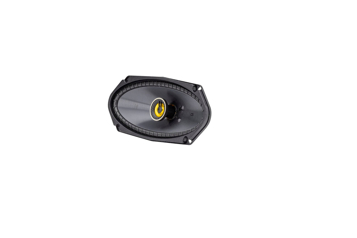KICKER speakers in vehicle dashboard illustrating enhanced audio