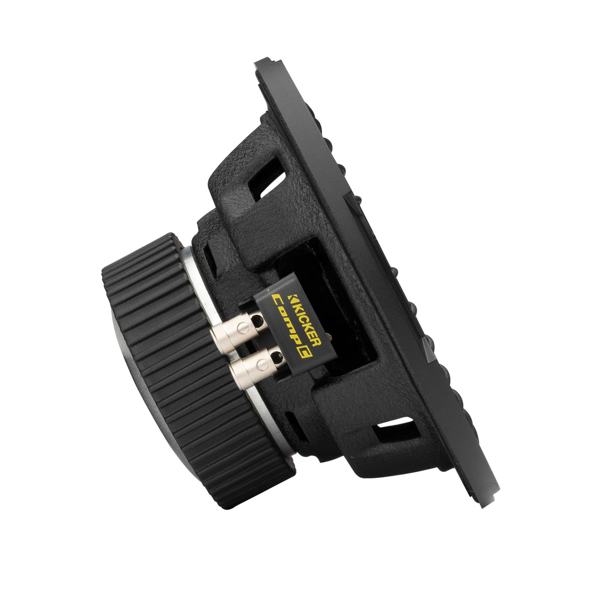 KICKER 50CWCD84 CompC 8 frame and magnet shows durable construction.
