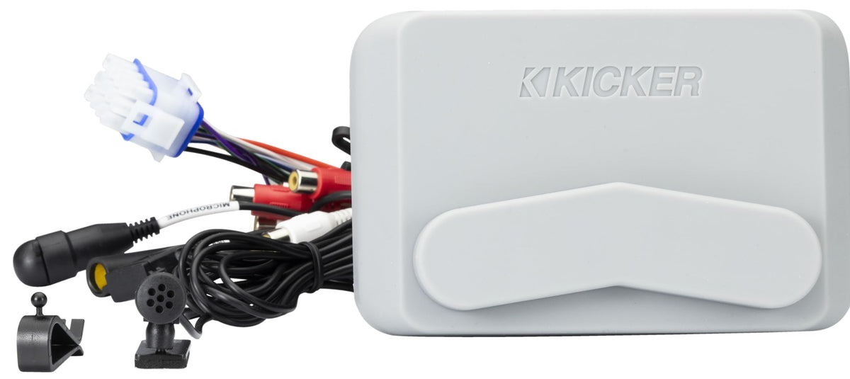 KICKER 51KMC4 dash-ready unit designed for easy installation in compatible openings.