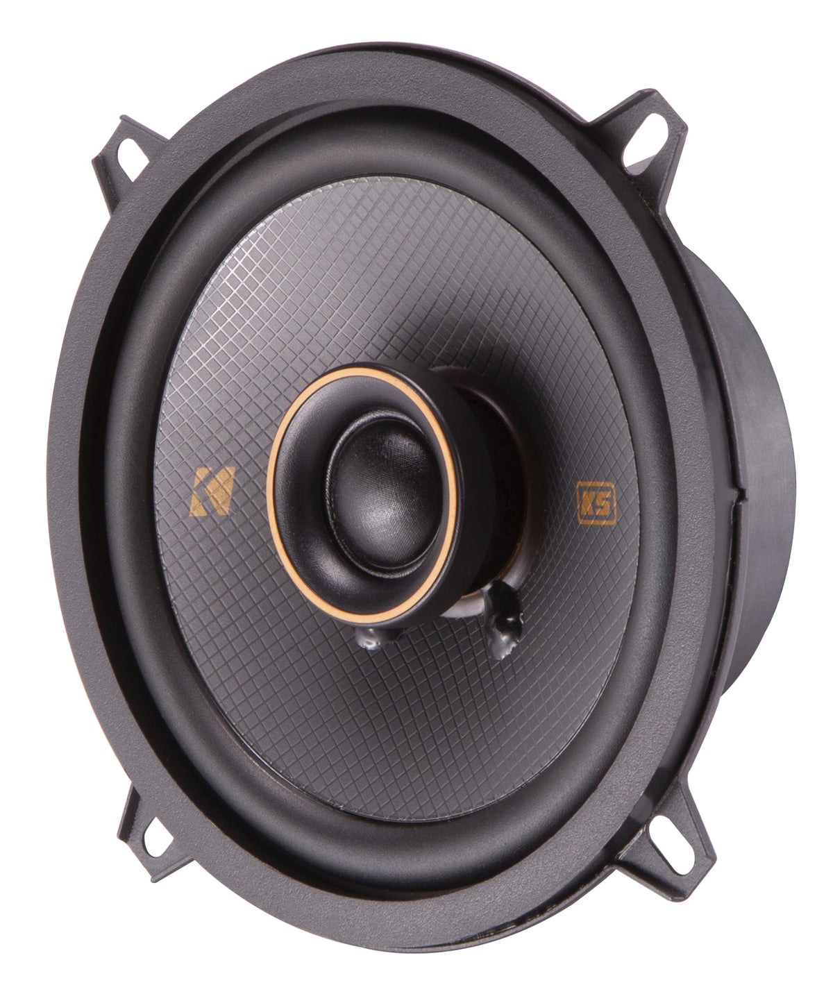 KICKER 51KSC504 minimal-tweeter protrusion design suitable for dash integration