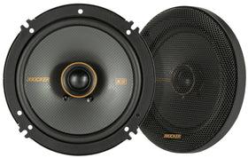 KICKER 51KSC6504 coaxial speakers front view with balanced sound