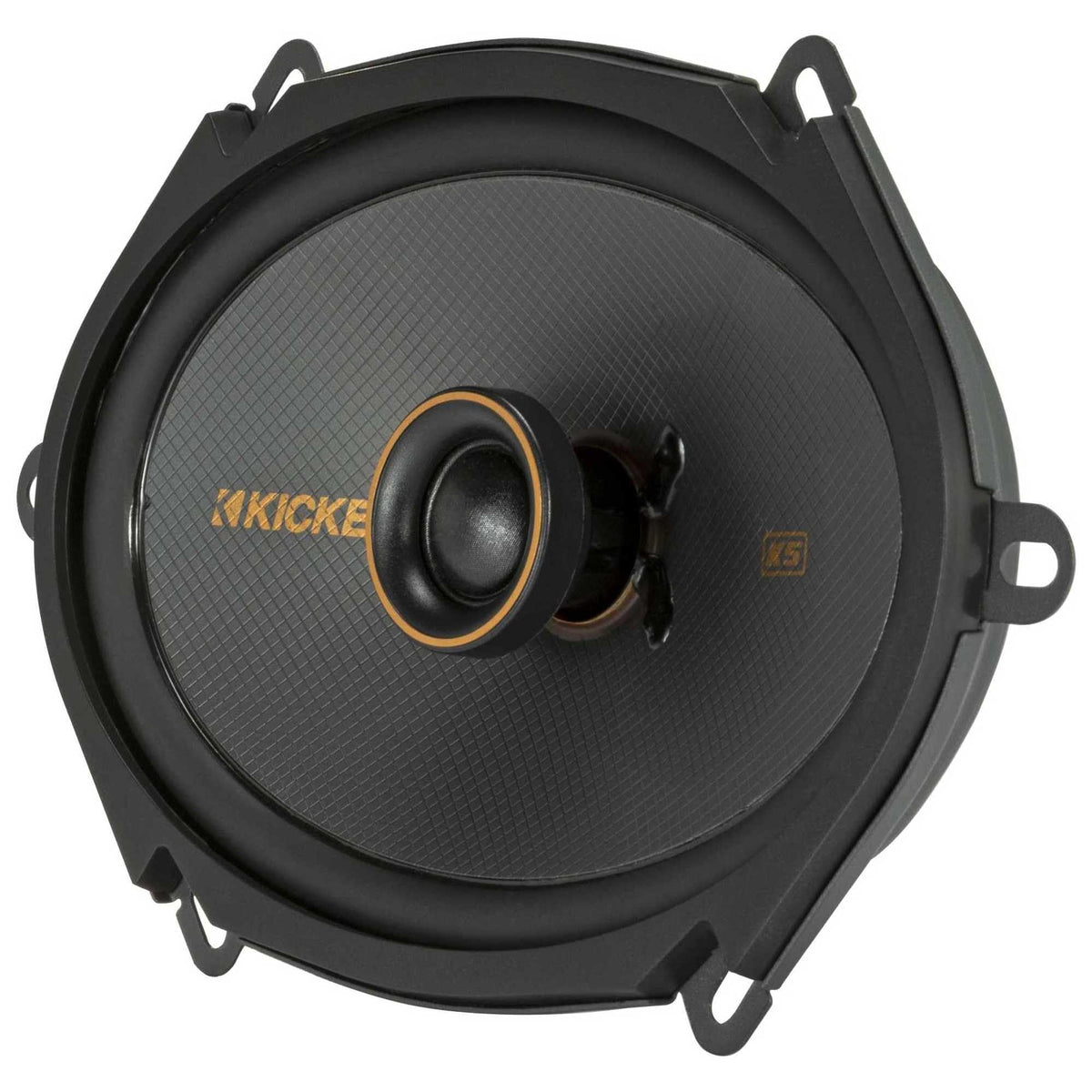 KS-Series woofer cone close-up demonstrates deep midrange and punchy bass.