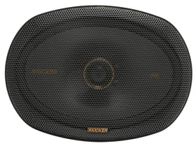 KICKER KS-Series 51KSC6904 woofer close-up highlights durable polypropylene cone and midrange clarity