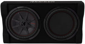 KICKER 51PTRTP12 front view shows a compact enclosure for tight spaces.
