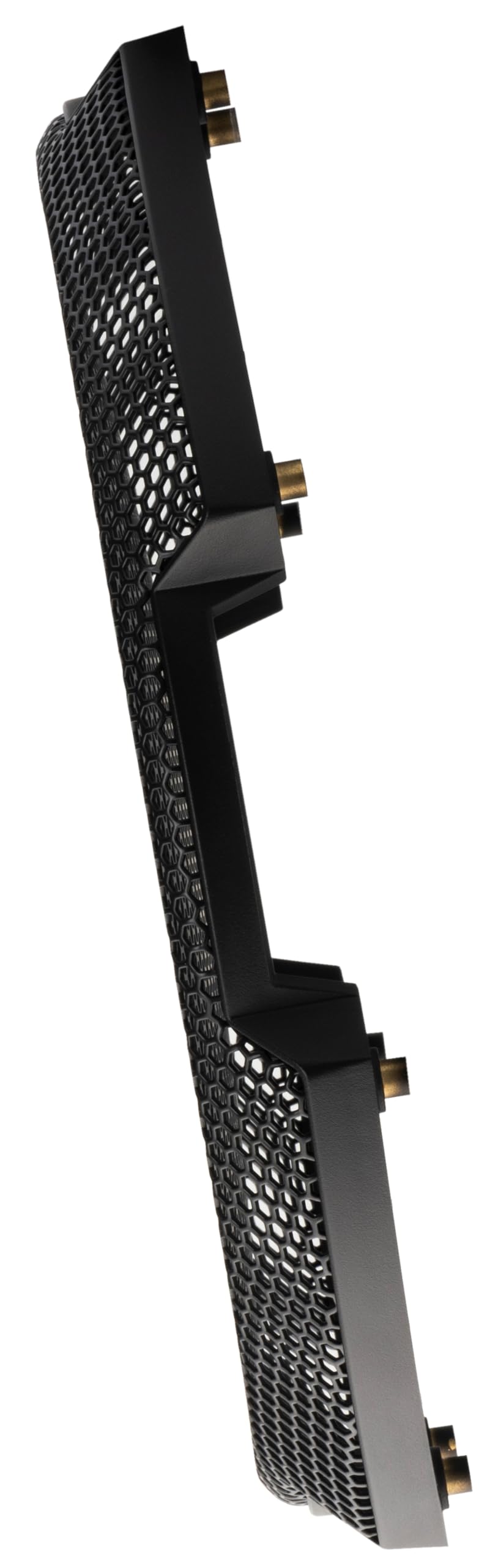 KICKER 52GR12 installation-friendly grille uses provided spacers for a precise fit.