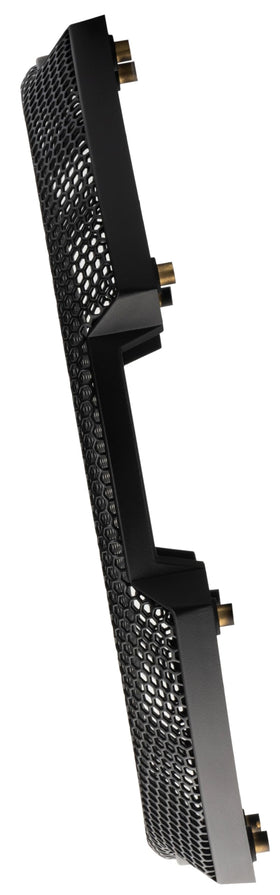 KICKER 52GR12 installation-friendly grille uses provided spacers for a precise fit.