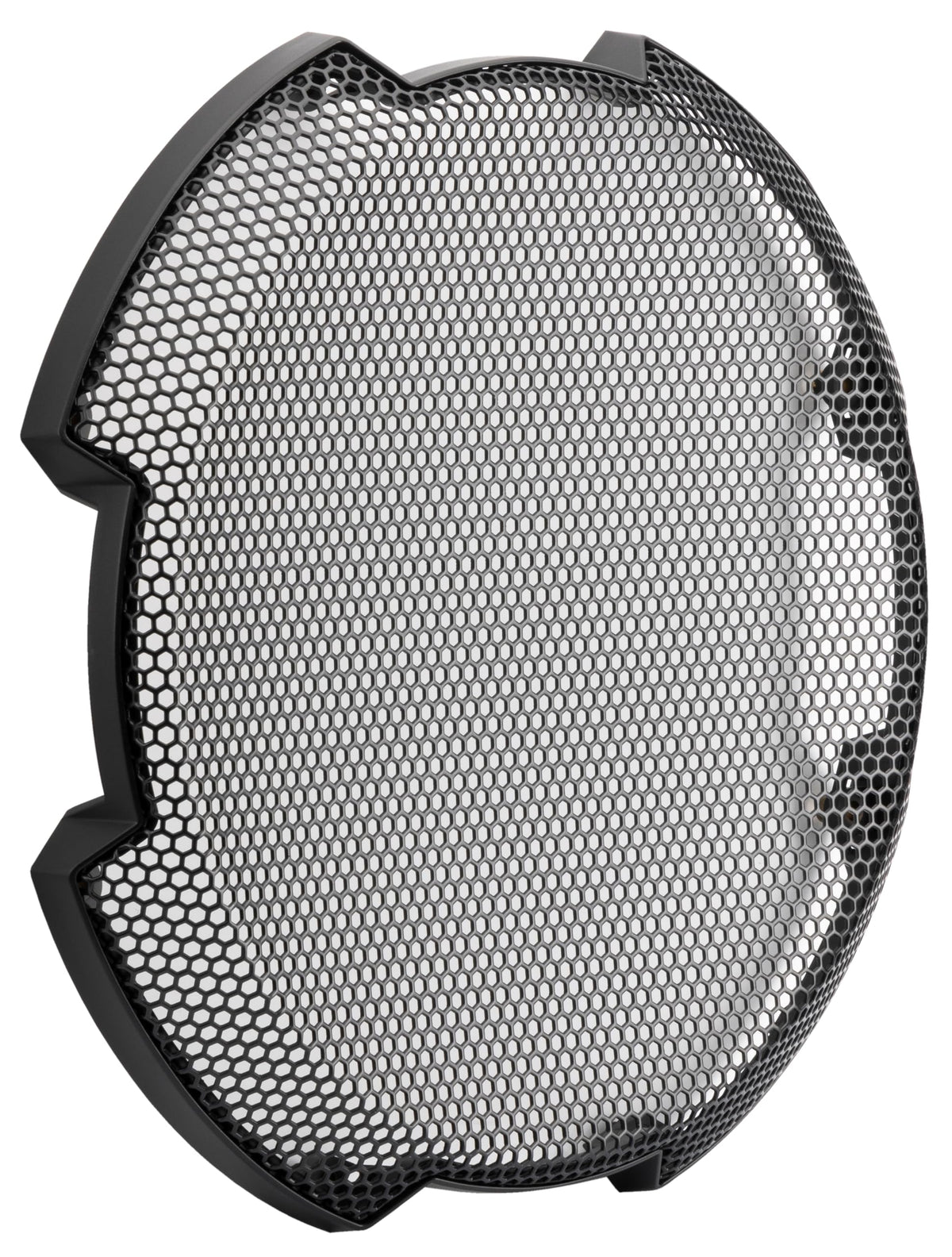 KICKER 52GR12 protective steel mesh guards subwoofers while preserving sound accuracy.
