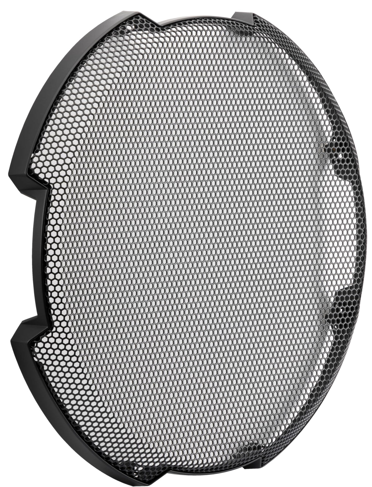 KICKER 52GR15 steel mesh grille adds rugged style to subs.