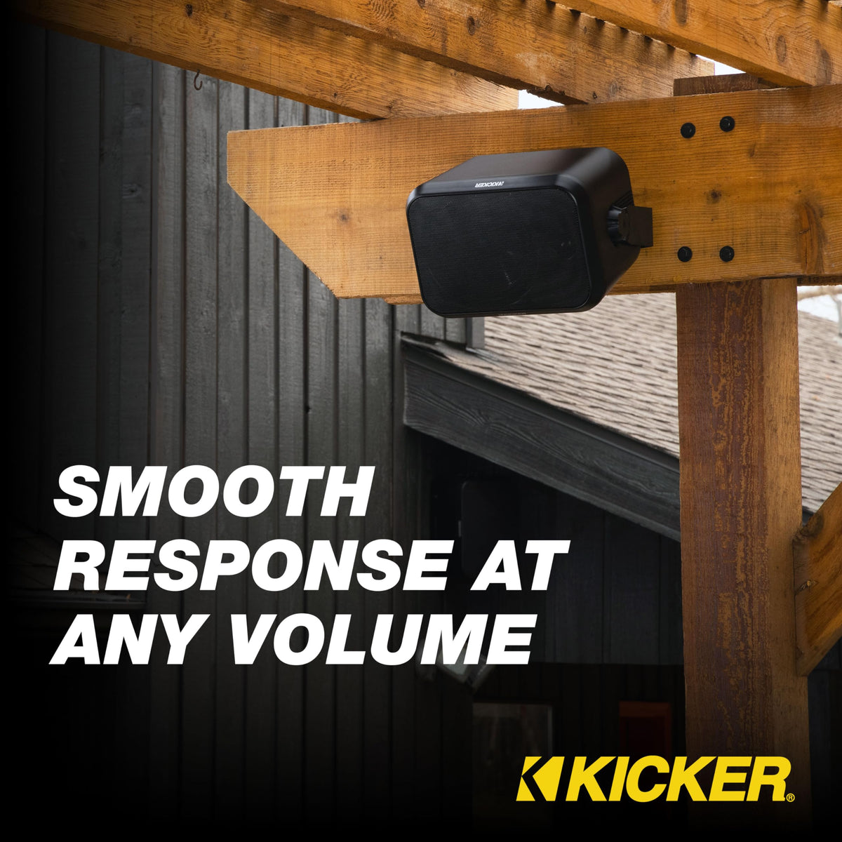 KICKER 52OA6B 8-ohm impedance for compatible multi-speaker setups.