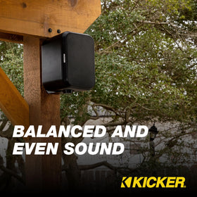 KICKER 52OA6B easy installation with locking brackets for secure placement.