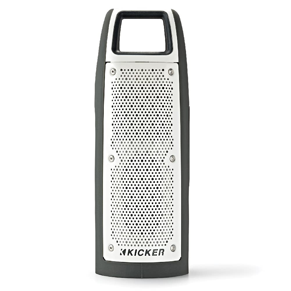 KICKER Bullfrog BF100 shows 360° sound field for immersive outdoor listening.