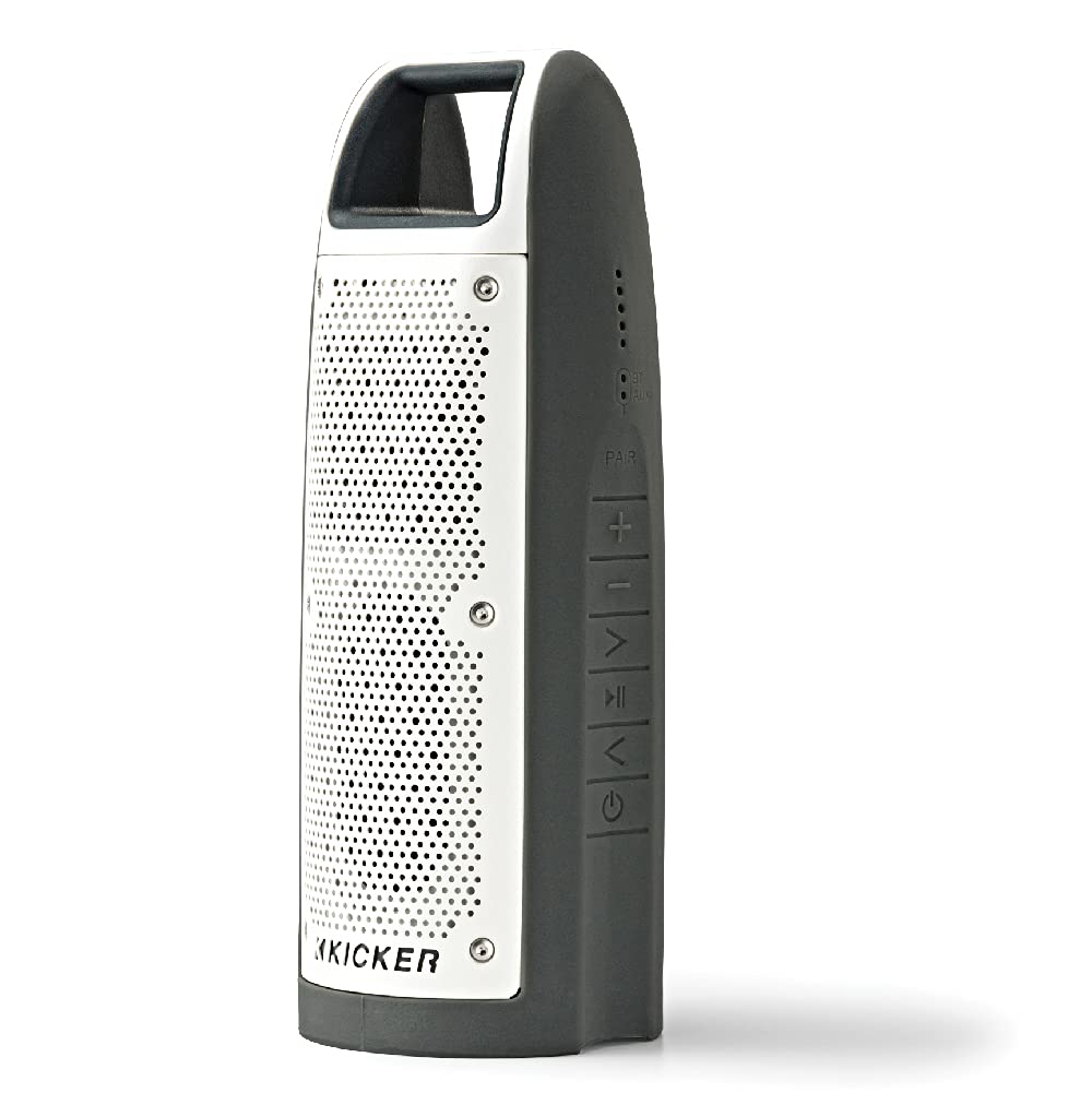 KICKER Bullfrog BF100 Bluetooth with built-in mic for hands-free calls.