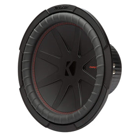KICKER CompR 12-inch subwoofer double-stack magnet enables strong excursion