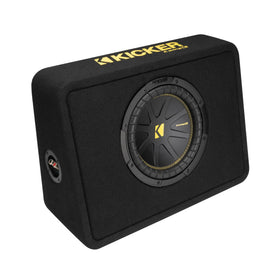 KICKER CompC 10-Inch subwoofer with forced-air cooling for steady performance.