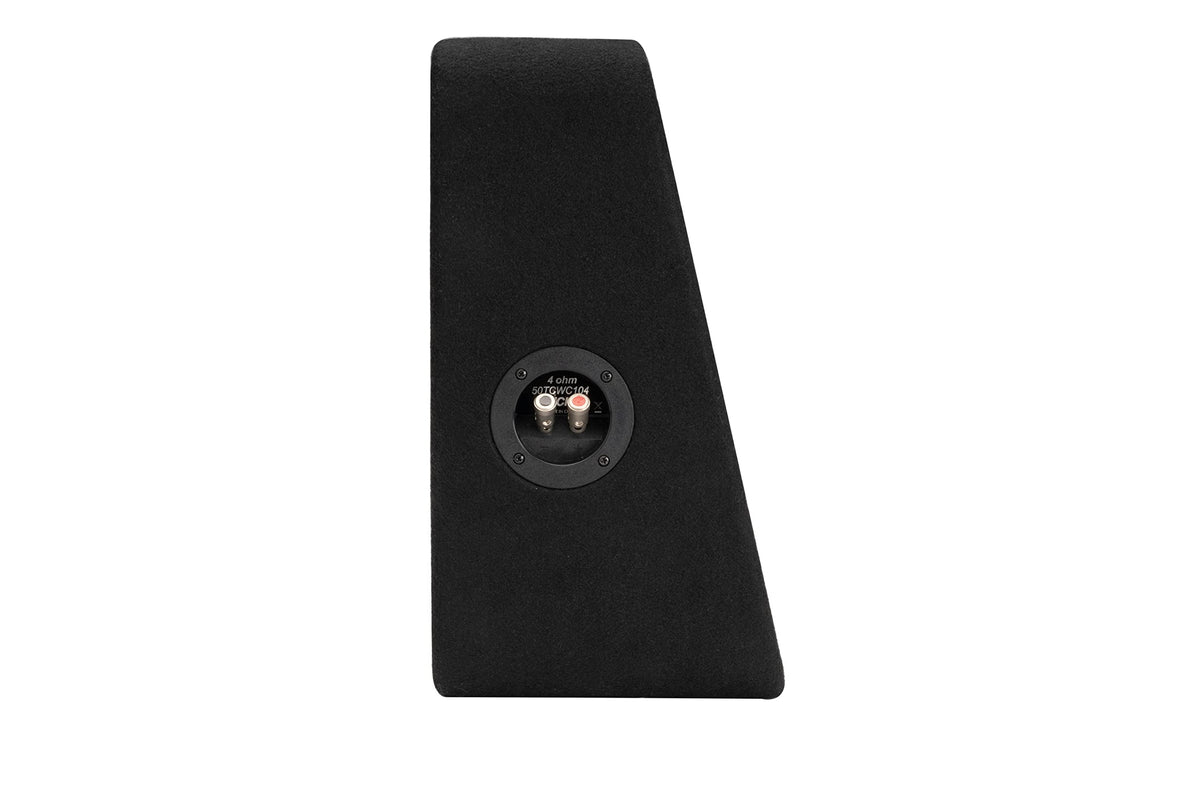 KICKER CompC 10-Inch subwoofer port design delivering precise bass control.