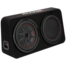 KICKER CompRT 10-inch thin-profile enclosure for discreet under-seat bass