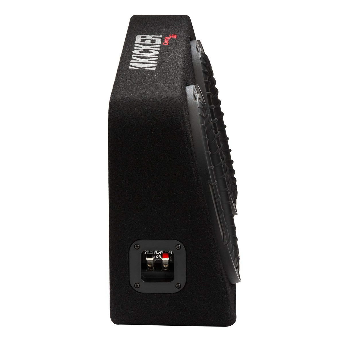 KICKER CompRT 2-ohm impedance enables flexible amplifier compatibility and robust output
