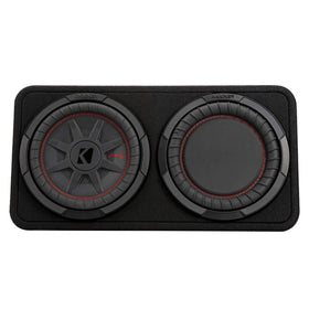 KICKER CompRT active thin-mount design fits tight spaces behind dashboards or seats