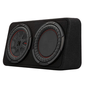 KICKER CompRT behind-seat installation remains unobtrusive while delivering deep bass