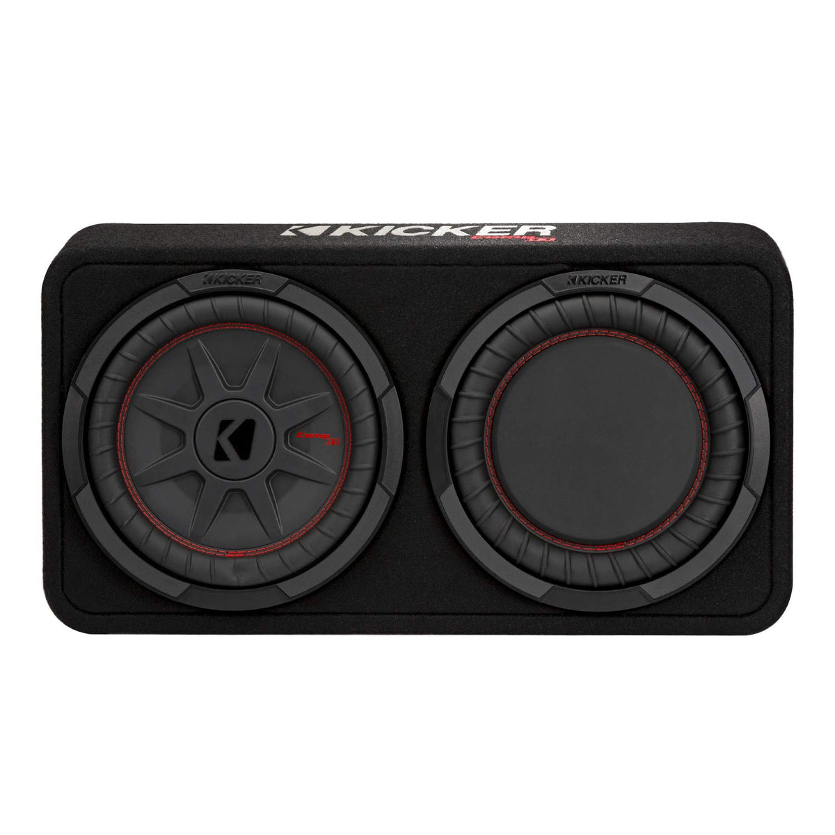 KICKER CompRT passive reflex radiator boosts bass in a compact box