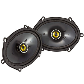 KICKER CSC68 front view shows compact 6x8 speaker for easy fit and tight bass