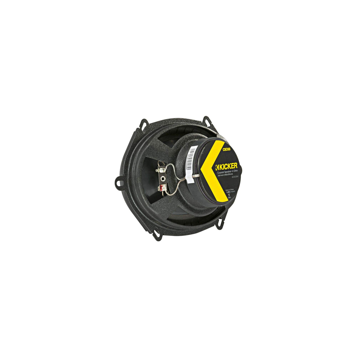 KICKER CSC68 tweeter detail highlights neodymium magnets for crisper highs
