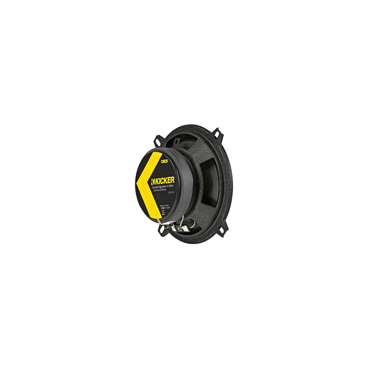 KICKER CS5 5.25-inch coaxial front view for efficient mounting.
