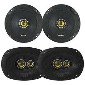 KICKER CS65 6.5-inch coaxial speaker with zero-protrusion tweeters for clean, clear highs
