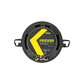 KICKER CSC35 rear magnet and terminals highlighting easy wiring and durability