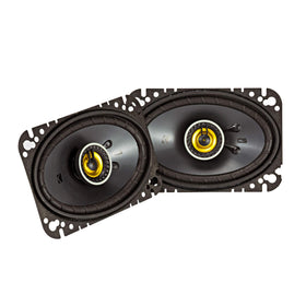 KICKER CSC46 coaxial speaker front view for versatile vehicle fit.