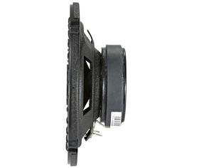 KICKER CSC65 mounting depth graphic illustrating versatile car fit.