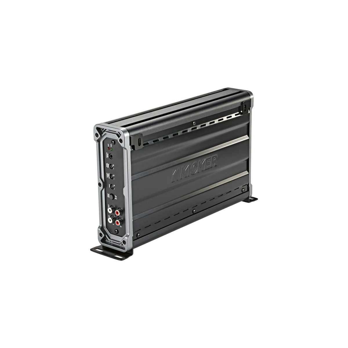 KICKER CX1200.1 bass boost feature highlighted for tuned low end.