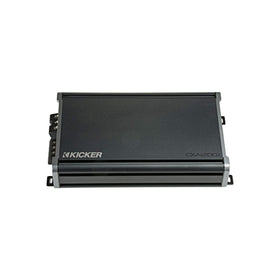 KICKER CX1200.1 front view shows a compact, powerful mono amp.