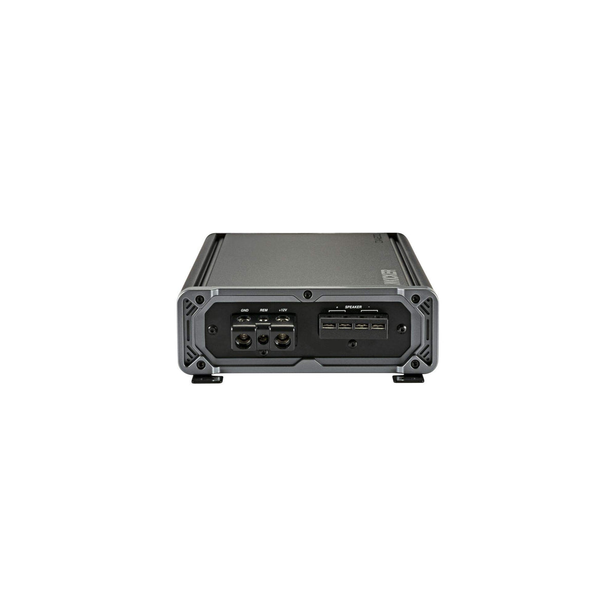 KICKER CX1200.1 subwoofer input link for multi-sub setups.