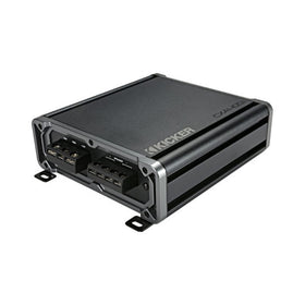 KICKER CXA4001 side-ports illustrate robust cooling and clean wiring routes.