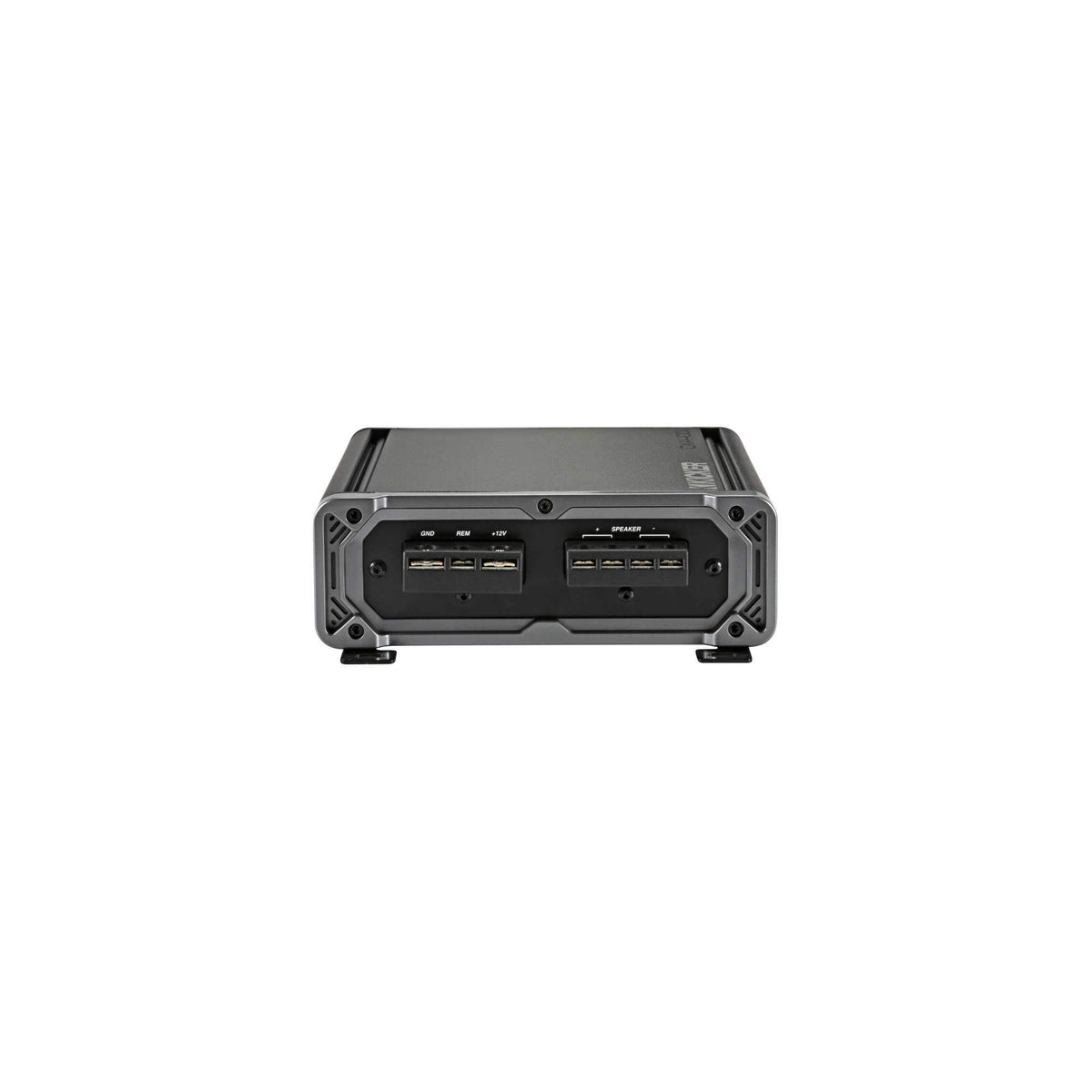 KICKER CXA4001 vertical mount for a clean, space-saving setup.