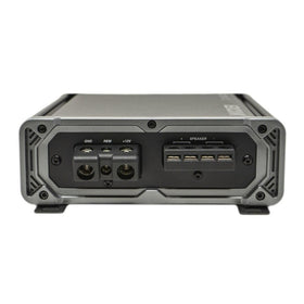 KICKER CXA8001 bass-control-dial closeup demonstrates 6 dB boost customization