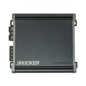 KICKER CXA8001 side view highlights slim profile for tight dashboards