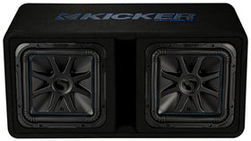 KICKER DL7S122 vented enclosure for enhanced bass clarity in vehicles
